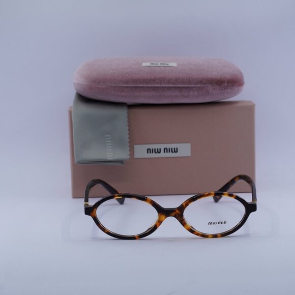 Miu Miu MU01XV VAU1O1 Oval Eyeglasses 50mm – Honey Havana - Picture 4 of 12